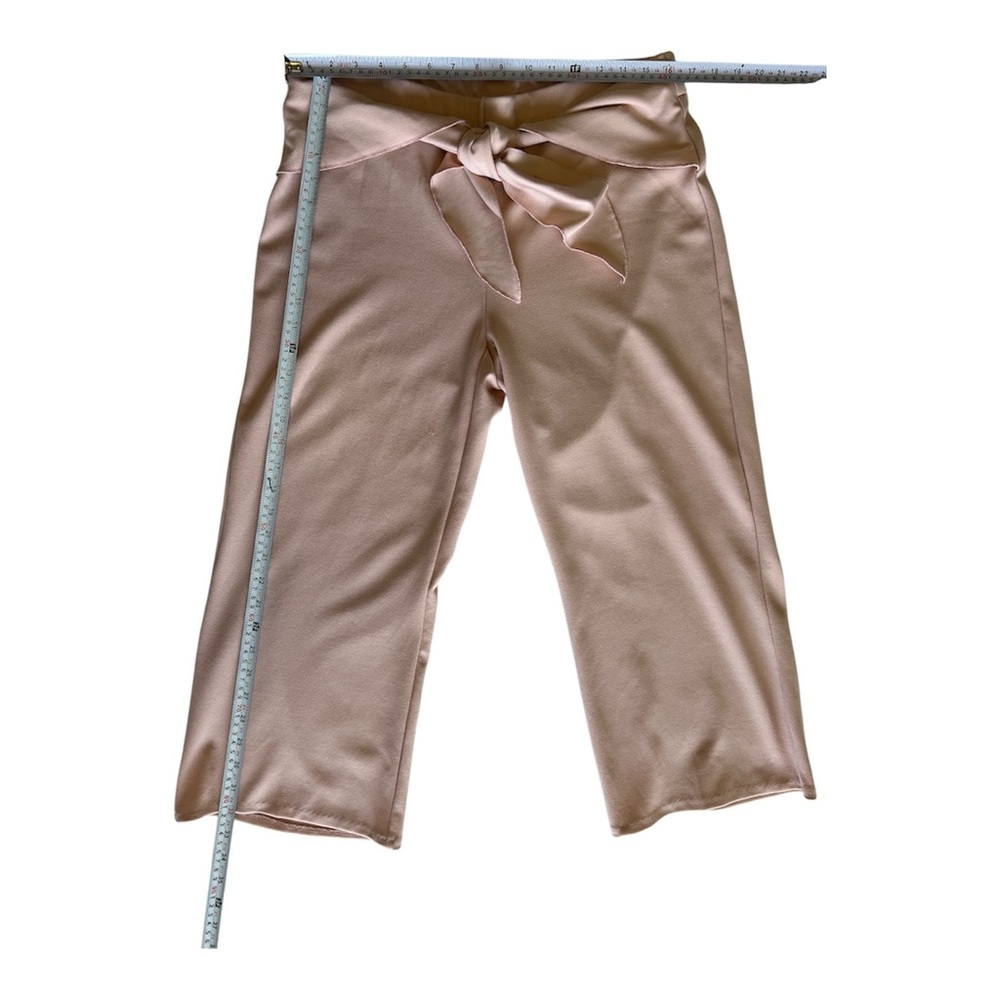 Love Scarlett Blush Pink Tie-Waist Cropped Pants | Size L | Work to Weekend - Picture 8 of 10